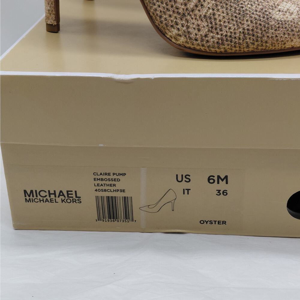 Michael Kors Womens Heels Size 6M Snakeskin Wedding Cocktail Party Evening Pumps - Picture 11 of 12